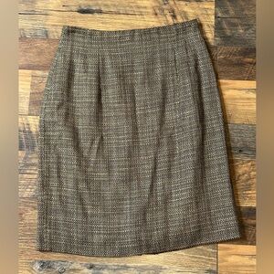 JONES NEW YORK - WOMEN'S BEIGE WOVEN Sz 6P Skirt Tweed EUC